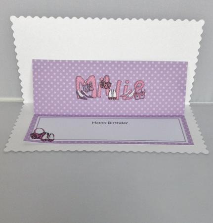 Happy Birthday Millie Matching Large Dl Insert by Audrey Wilson