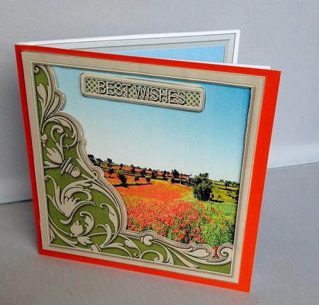 Poppy Fields 6in x 6in Decoupage by Audrey Wilson