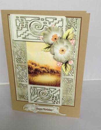 A5 Cardfront with Decoupage by Audrey Wilson