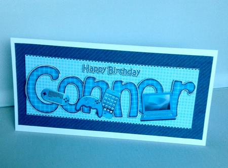 Large Dl Birthday Connor Gadgets & Gizmos 3D Decoupage by Audrey Wilson