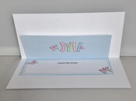 Birthday Jill Butterflies Large Dl Matching Insert by Audrey Wilson