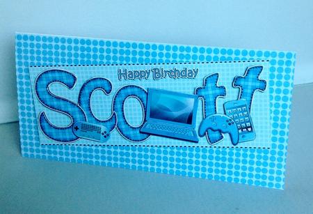 Birthday Scott Gadgets & Gizmos Large Dl 3D Decoupage by Audrey Wilson