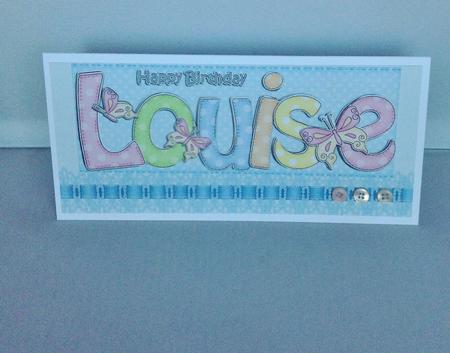Large Dl Birthday Louise Quick Card 3D Decoupage by Audrey Wilson