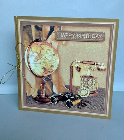 Vintage Male Items 8in x 8in Decoupage Mini Kit by Audrey Wilson