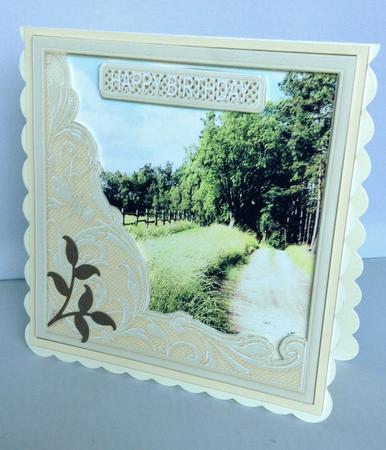 Country Lane 6in x 6in Decoupage by Audrey Wilson