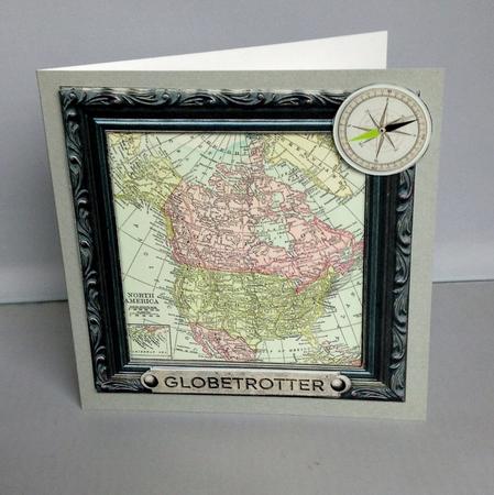 Vintage Map Traveller Card V2 by Audrey Wilson