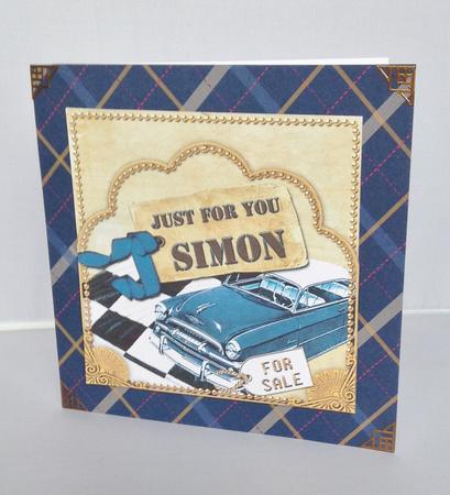 Blue Car Simon Scallop Topper and Base by Audrey Wilson