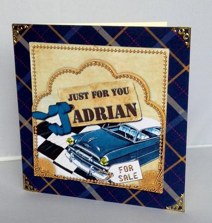Blue Car Adrian Scallop Topper and Base by Audrey Wilson