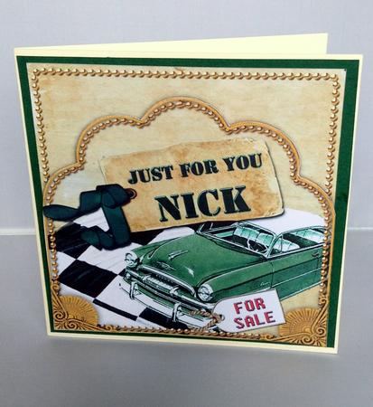 Green Car Nick Scallop Topper and Base by Audrey Wilson