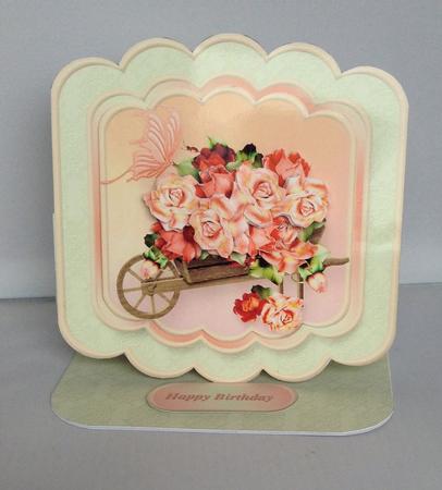 A Barrowful of Roses - Stacked Layer Easel Card Mini Kit by Audrey Wilson