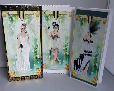 3 Ladies Card Toppers by Audrey Wilson