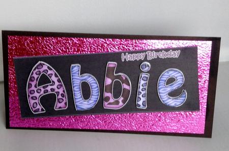 Large Dl Birthday Abbie Animal Prints & 3D Decoupage by Audrey Wilson
