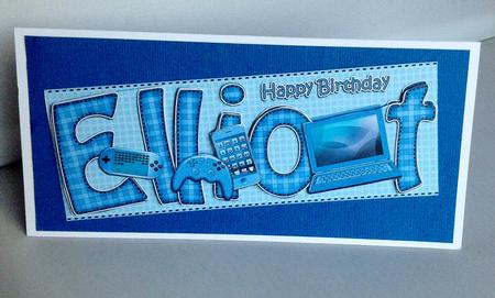 Large Dl Birthday Elliot Gadgets & Gizmos 3D Decoupage by Audrey Wilson
