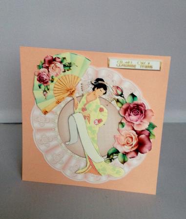 Japanese Lady with Fan by Audrey Wilson