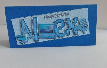 Birthday Large Dl Alex Quick Card N 3D Decoupage by Audrey Wilson