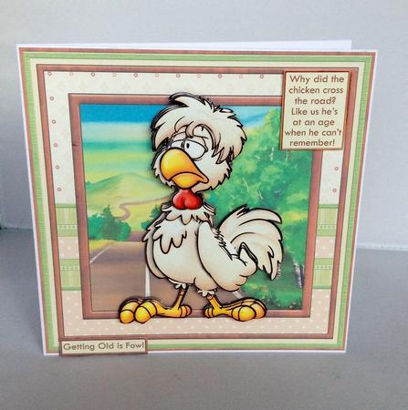 Why Did the Chicken Cross the Road 8x8 Humorous Mini Kit by Audrey Wilson