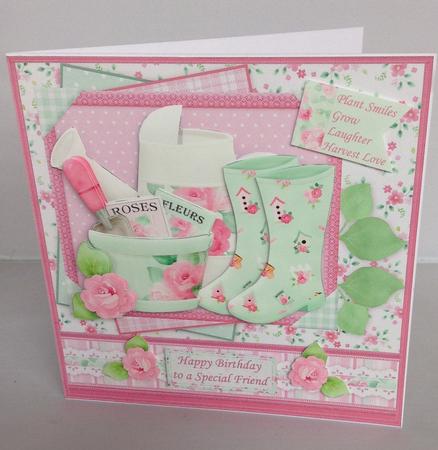 The Rose Gardener 8x8 Decoupage Mini Kit by Audrey Wilson