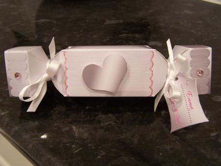Metallic Cracker Shaped Treat or Favour Box by Audrey Rae