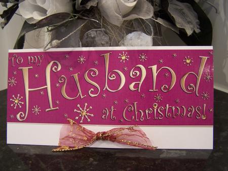 Large Dl to My Husband Christmas Quick Cut and Fold Card by Audrey Rae