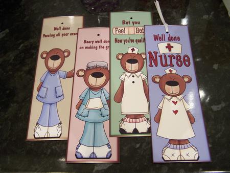 New Qualified Nurse Bookmarks/toppers by Audrey Rae