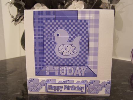 1st Birthday Duck Blue by Audrey Rae