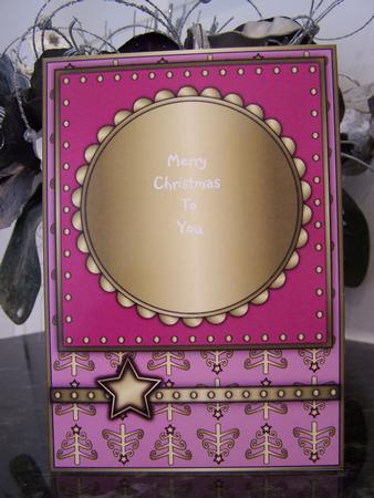 Christmas Blank Card Fronts in Pink by Audrey Rae