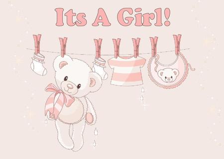 It's a Girl Washing Line by Audrey Rae