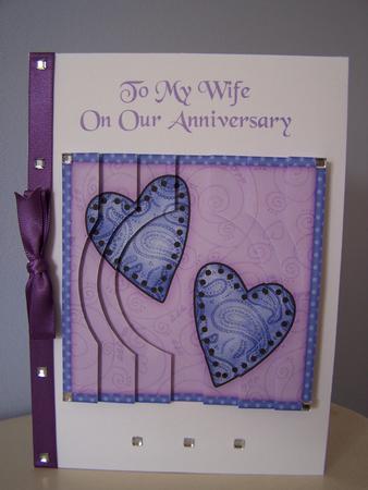 Funky Hearts Quick Card with Circular Side Stacker Topper by Audrey Rae
