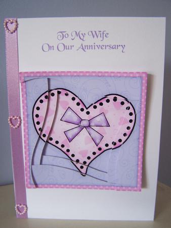 Funky Hearts Quick Card with Wavy Spiral Side Stacker by Audrey Rae