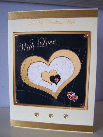 Elegant Hearts Quick Card with Wavy Spiral Side Stacker by Audrey Rae