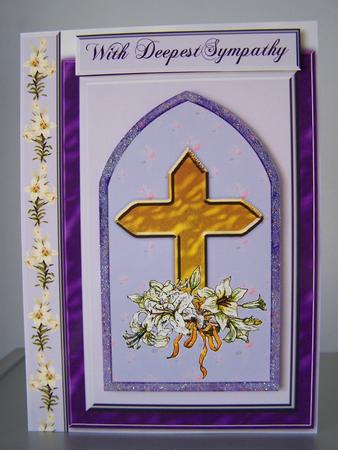 Sympathy Cross with Lilies by Audrey Rae