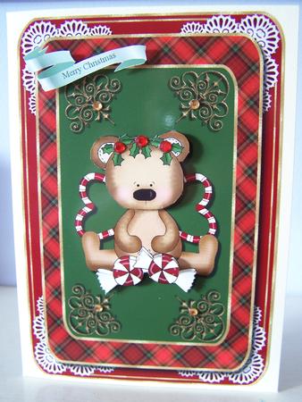 Bear-y Merry Christmas Card Topper by Audrey Rae