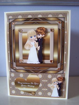 Golden Bride and Groom by Audrey Rae