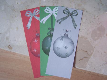 Set of Three Christmas Bauble Bookmarks by Audrey Rae