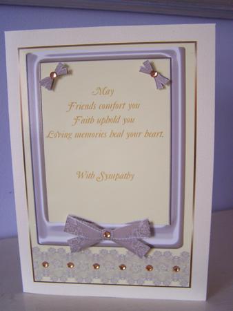 Pearl Frame Sympathy Verse by Audrey Rae