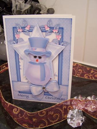 Cute Little Snowboy A5 Card Front with Step by Step by Audrey Rae