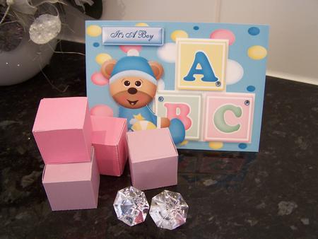 Baby Boy with Alphabet Blocks by Audrey Rae