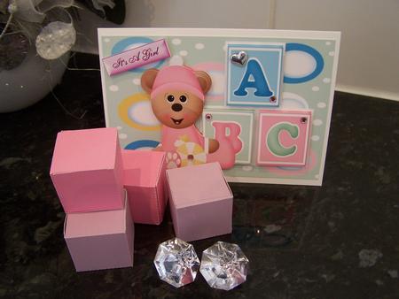 Baby Girl, with Alphabet Blocks by Audrey Rae