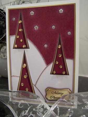 Christmas Trees at Night Multipyramid by Audrey Rae