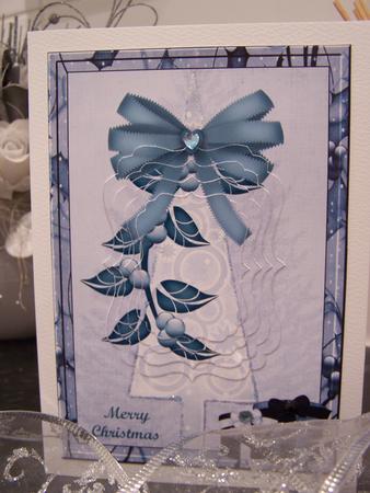 Xmas Tree in Turquoise Shaped Pyramid by Audrey Rae