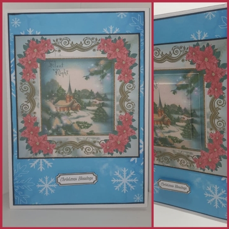 Silent Night Pyramid Topper Red Poinsettia by AUSRA SAKYTE