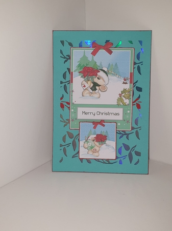 Happy Christmas - cute bear by AUSRA SAKYTE