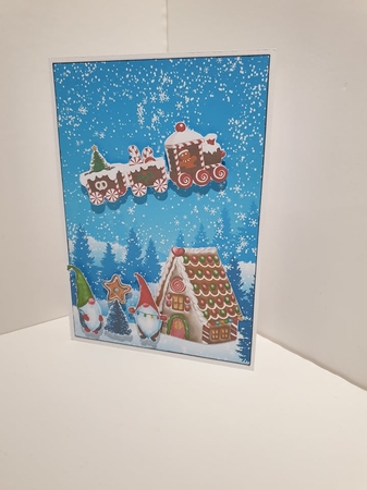 WINTER GNOME CITY DECOUPAGE by AUSRA SAKYTE