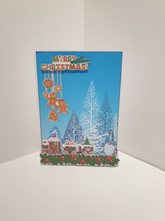 WINTER GNOME CITY DECOUPAGE by AUSRA SAKYTE