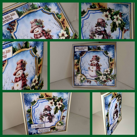 Snowman and Holly 6x6 Card Front With Toppers Minikit by AUSRA SAKYTE