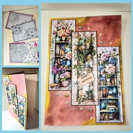 Butterfly & Flowers Bookshelf x 4 Bookmarks 1 by AUSRA SAKYTE