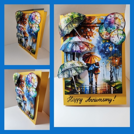  Afremov Inspired - A Walk in the Rain A4 by AUSRA SAKYTE