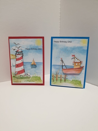 Two Happy birthday Dad card toppers by AUSRA SAKYTE