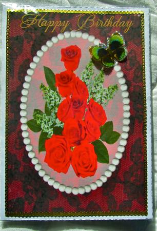 A4 Beautiful Red Rose Bouquet 2 by Avis McIver