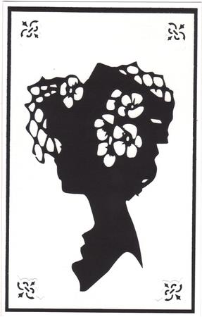 Lady In Hat Silhouette Topper - 10 by Barbara Brotzman